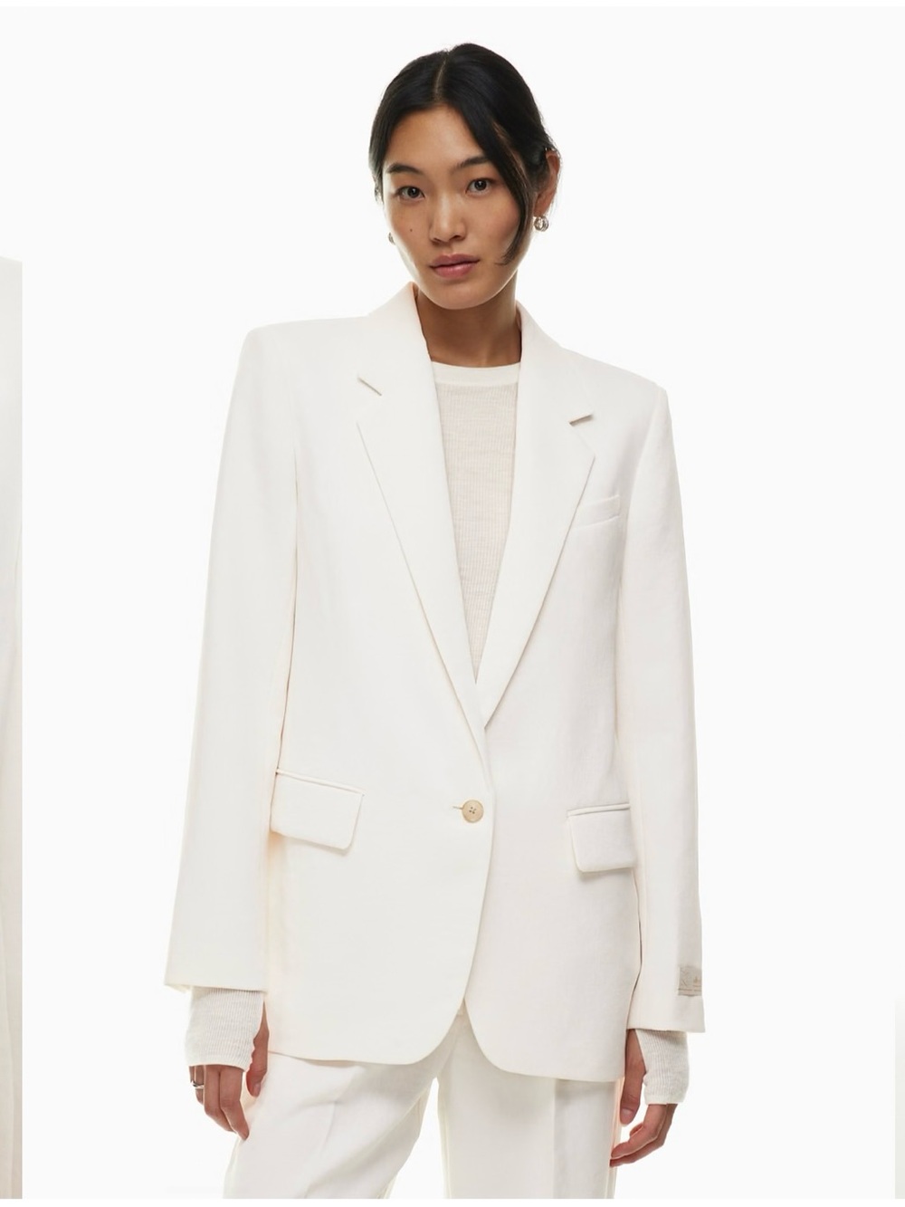 Aritzia Wilfred Generation Blazer Women’s Large Light Birch White Oversized